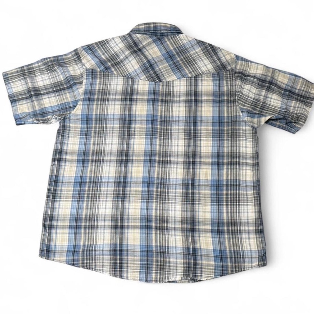 DICKIES Short Sleeve Plaid Pearl Snap Shirt. Men’s XL - Picture 2 of 5